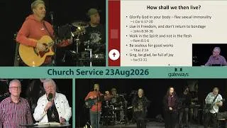 Thumbnail: Gateways church service | 23Aug2026 | Pastor David Tweed | Redeemed