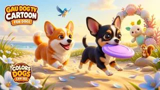 Thumbnail: Calming Puppy TV 🐶💛 24 Hour Cartoon For Puppies Home Alone | Gentle Colors Puppies See