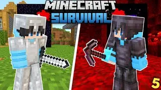 Thumbnail: I BECOME OVERPOWERED IN MINECRAFT SURVIVAL PE 🔥II Minecraft Survival Series PE #5