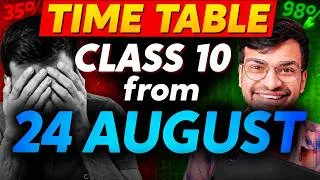 Thumbnail: Class 10th : 24 AUGUST से ऐसे पढ़ो to Score 98% in Class 10🔥 2026-27 Half Yearly TIMETABLE Strategy
