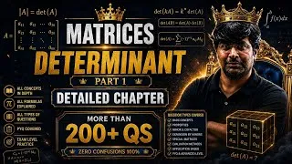 Thumbnail: Matrices and Determinant Class 12 & JEE | Part 1 Detailed Chapter with 200+ Questions & PYQs