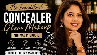 Thumbnail: Soft Glam Self Makeup Tutorial ✨ Easy Everyday Makeup | Concealer Make up | No Foundation Make up