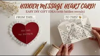 Thumbnail: DIY Hidden Message Heart Card 💌 This Heart Card Has a Secret Inside… 😳