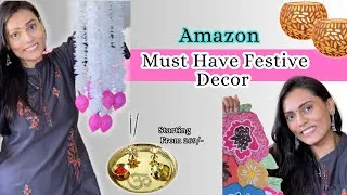 Thumbnail: Latest Amazon Home Decor Haul | Diwali Special Home Decor Ideas | beautiful home decor starts @269Rs