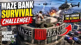 Thumbnail: 🔥 GTA V Maze Bank Survival Challenge! Can I Survive the Ultimate Police Assault? 🚔💥 | GTA 5 Gameplay
