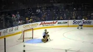 Thumbnail: Marty Turco using the Overhand 'Turco' Grip for Puck-handling in the Butterfly and VH (NHL Warm-up)
