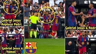 Thumbnail: Gabriel Jesus Made His Debut For Barcelona - Yamal Rodri Pedri & Other Barcelona Players Hugged Him 