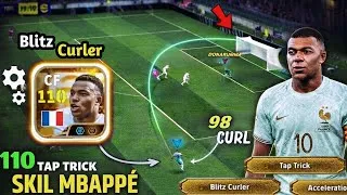 Thumbnail: Tap Trick + Blitz Curler Skill = 100 🥶 Watch Big Time Mbappe Blitz 🔥 BEST Blitz Curler 🤔 efootball