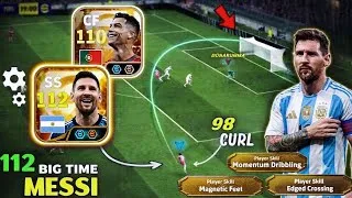 Thumbnail: L. MESSI 112 + 110 RONALDO Bigtime Living Legend + 3 Skills🥶 | Two GOATS 🐐 | Who's Better🤔 efootball