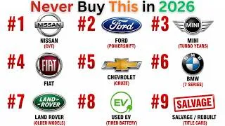 Thumbnail: Every Used Car You Should NEVER Buy in 2026 Explained in 10 Minutes