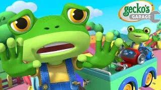 Thumbnail: Baby Truck Rollercoaster 😲🎢 | Gecko's Garage | Vehicle Repair Cartoons | Buses, Trucks and Cars
