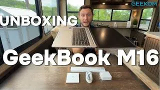 Thumbnail: 3 ways the GEEKOM GeekBook M16 stands out (battery just made the cut)  #unboxing #geekom #laptop
