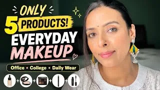Thumbnail: 5 Products Everyday Makeup Tutorial | Quick Office & College Makeup Look | Beginner Friendly