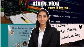 Thumbnail: A Day in My Life 📚✨ | Study Vlog | College + Study + Productive Day