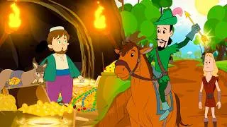 Thumbnail: Robin Hood & the Golden Arrow 🐎 🏹 | Ali Baba & the Forty Thieves 🦹‍♂️ 🪎 - Fairy Tales