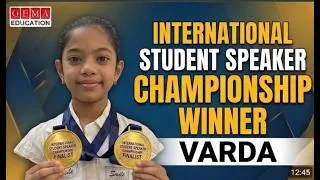 Thumbnail: International Student Speaker Competition Winner: Varda Vikas Lanjekar | #gema #speaker #winner
