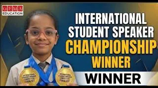 Thumbnail: Meet the 4th Grade Speaking Champ! Sarah Shaikh Interview | GEMA Education 🏆| #gema #speaker #winner