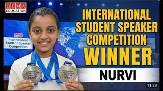 Thumbnail: International Student Speaker Competition Winner Interview: Nurvi Kubal! | #gema #winner #interview