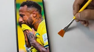 Thumbnail: Neymar crying world cup 2026 🇧🇷 | How to Draw Neymar Step by Step | Neymar drawing tutorial 