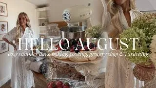 Thumbnail: HELLO AUGUST | cosy summer days, baking, grocery shopping, cooking & garden centre finds 