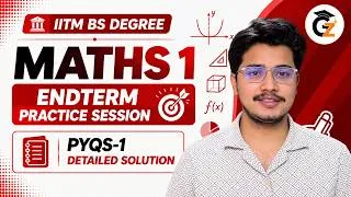 Thumbnail: Maths 1 Endterm Practice Session | IITM BS PYQ Detailed Explanation | Gen-Z IITian
