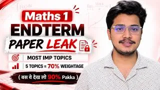 Thumbnail: Skip This If You Don't Want 90%+ in Maths 1 End Term | 5 Topics = 70% Marks | Gen-Z IITian