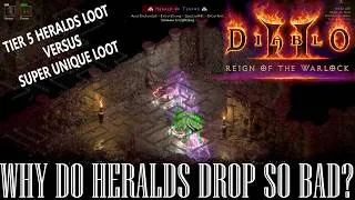 Thumbnail: WHY DO HERALDS DROP SO BAD? TIER 5 HERALD LOOT COMPARISON VS SUPER UNIQUES - DIABLO 2 RESURRECTED