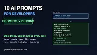 Thumbnail: 10 AI Prompts That Make You a (Much) Faster Developer