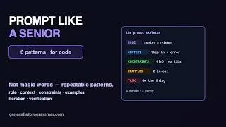 Thumbnail: Prompt Engineering for Developers (The 6 Patterns That Work)