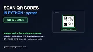 Thumbnail: Scan Barcodes & QR Codes in Python (pyzbar Tutorial)