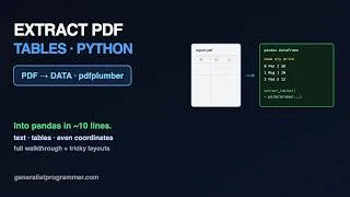 Thumbnail: Extract PDF Tables in Python with pdfplumber (Full Guide)