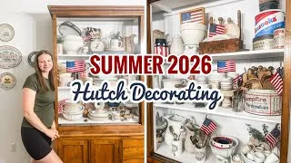 Thumbnail: Slow, Real-Time SUMMER Hutch Decorating With Vintage Decor 🇺🇸🌼🍉