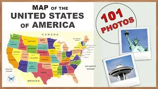 Thumbnail: 50 States of the USA. Map with state capitals, flags, seals, largest cities(with photos)Geography#06