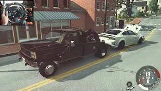 Thumbnail: Hauling Wrecked Dodges to Salvage - BeamNG Drive | Steering Wheel