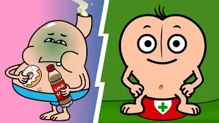 Thumbnail: Eat a healthy meal -  Potty Training - Kids Cartoon - Nursery Rhymes - Toddlers - Healthy Habits