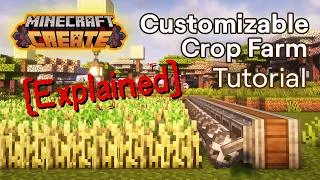 Thumbnail: [BROKEN in 1.21] EXPLAINED - Expandable and Customizable Gantry Crop Farm Tutorial | Create Mod 1.20