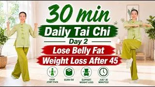 Thumbnail: 7-Day Tai Chi Belly Fat Challenge–Day 2 🔥 Lose Belly Fat & Support Weight Loss After 45 | Low-impact