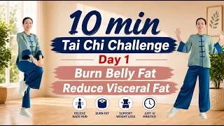 Thumbnail: 7-Day Tai Chi Belly Fat Challenge – Day 1 🔥 Burn Belly Fat & Reduce Visceral Fat | No Jumping