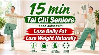 Thumbnail: 15-Min Tai Chi for Seniors 🔥 Lose Belly Fat, Ease Joint Pain & Lose Weight Naturally