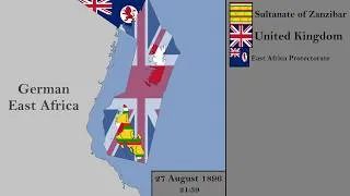 Thumbnail: The Anglo-Zanzibar War with Flags: Every Minute