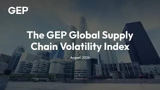 Thumbnail: Global Supply Chain Pressures Ease | GEP Supply Chain Volatility Index