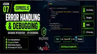 Thumbnail: Express.js Error Handling & Debugging | MySQL Database & API Override | Pashto | Lesson 7