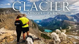 Thumbnail: Glacier National Park: Grinnell Glacier Overlook, Grinnell Glacier & Grinnell Lake with Ash & Jay