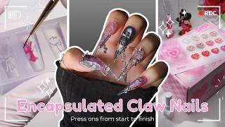 Thumbnail: Trending Cross Claw Nails ⛓️🩷 - Press ons start to finish