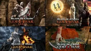 Thumbnail: Blades of Chaos, Athena, Exile Acquisition Scenes in God of War Games | 4K