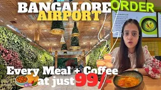 Thumbnail: Finding ₹99 Meals at Bangalore Airport! 😱 (Hidden Gem)