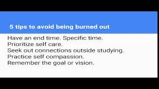Thumbnail: 5 TIPS ON BURN OUT FROM STUDYING