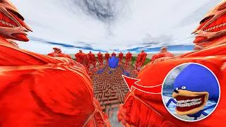 Thumbnail: 100 GIANT TITANS ATTACK SONIC TAPES! 😱 Ultimate Battle (Garry's Mod)