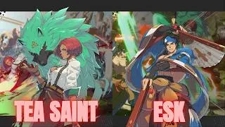 Thumbnail: Guilty Gear Strive 5.2 TEA SAINT Giovanna VS ESK Anji High Level Gameplay