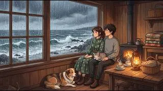 Thumbnail: Peaceful Gentle Survival Inside a Wooden Cabin on the Rainy Coast | Ghibli Survival Valley